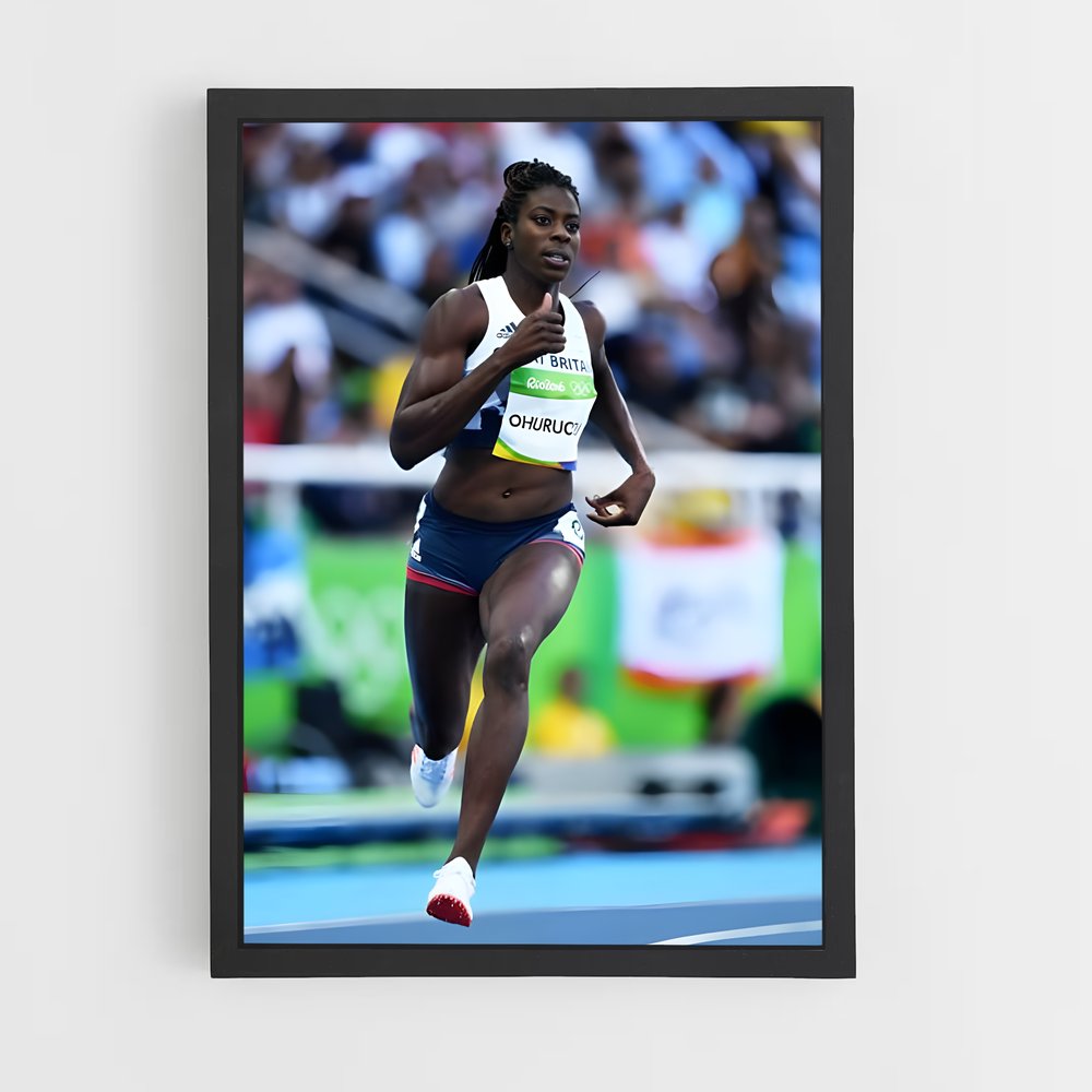 Poster La Vitesse Éblouissante – affiche Athlétisme (vue 2)